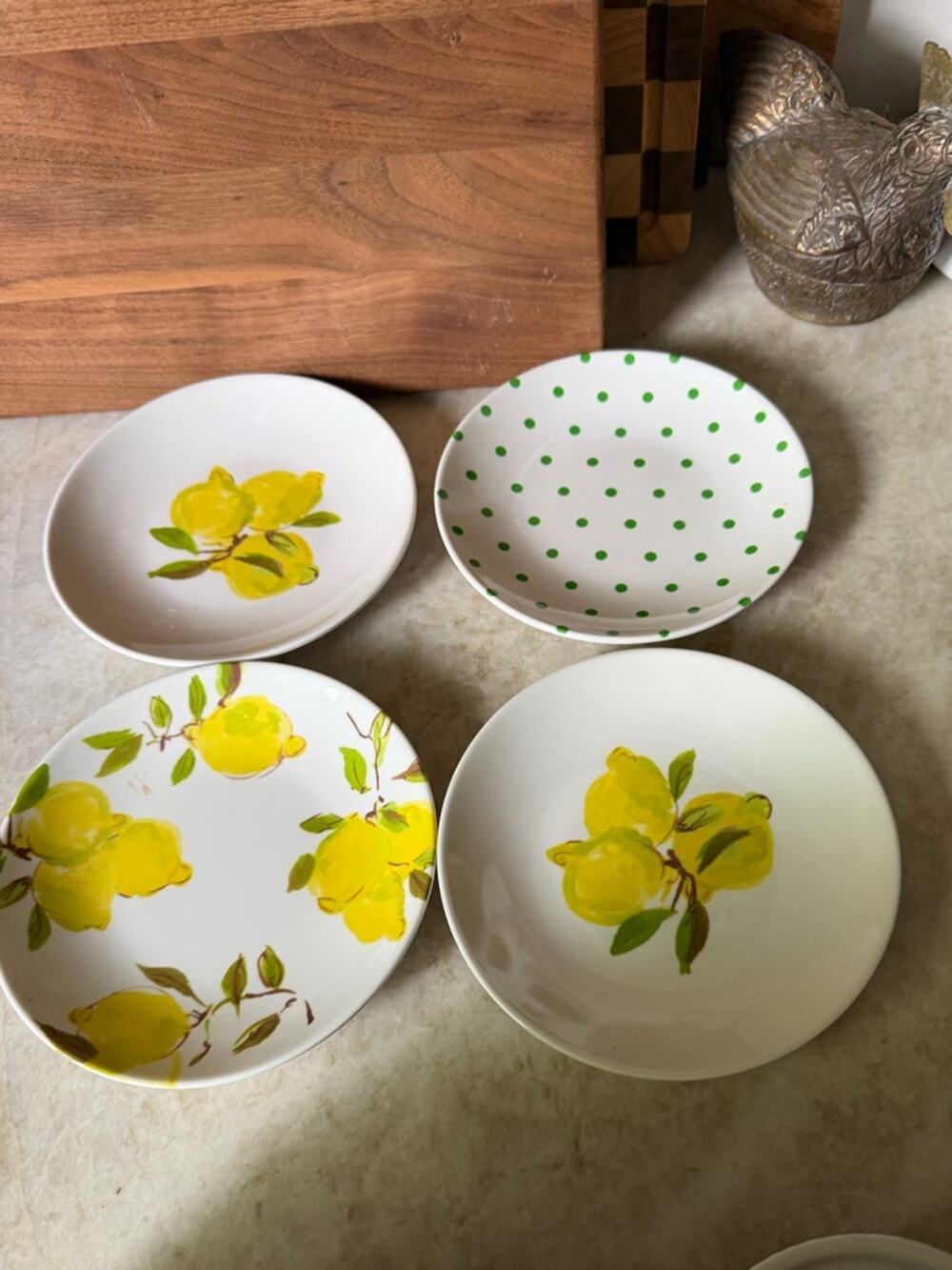 Kate Spade lemon melamine small plates